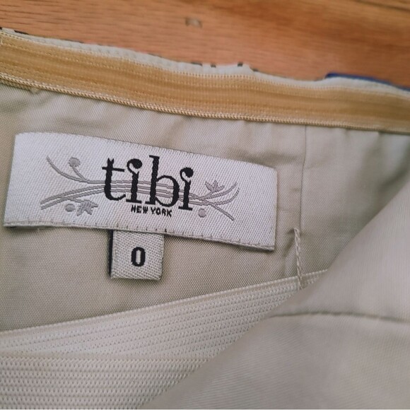 Tibi strapless silk mini dress tribal paisley print 0 - Picture 3 of 7